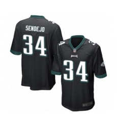 Men's Philadelphia Eagles #34 Andrew Sendejo Game Black Alternate Football Jersey