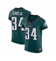 Men's Philadelphia Eagles #34 Andrew Sendejo Midnight Green Team Color Vapor Untouchable Elite Player Football Jersey
