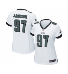 Women's Philadelphia Eagles #97 Malik Jackson Game White Football Jersey