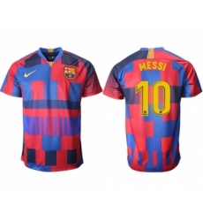 Barcelona #10 Messi 20th Anniversary Stadium Soccer Club Jersey