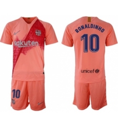 Barcelona #10 Ronaldinho Third Soccer Club Jersey