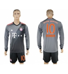 Bayern Munchen #10 Robben Away Long Sleeves Soccer Club Jersey