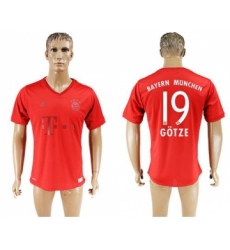Bayern Munchen #19 Gotze Marine Environmental Protection Home Soccer Club Jersey