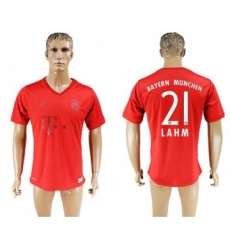 Bayern Munchen #21 Lahm Marine Environmental Protection Home Soccer Club Jersey