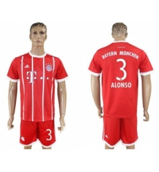 Bayern Munchen #3 Alonso Home Soccer Club Jersey