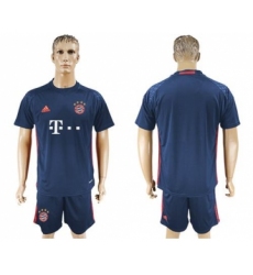 Bayern Munchen Blank Dark Blue Goalkeeper Soccer Club Jersey