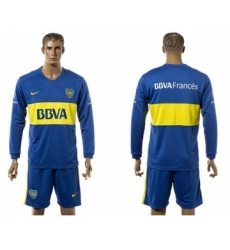 Boca Juniors Blank Home Long Sleeves Soccer Club Jersey