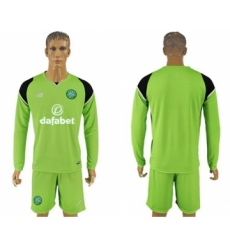 Celtic Blank Green Goalkeeper Long Sleeves Soccer Club Jersey