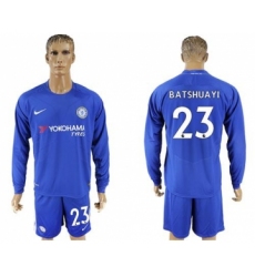 Chelsea #23 Batshuayi Home Long Sleeves Soccer Club Jersey