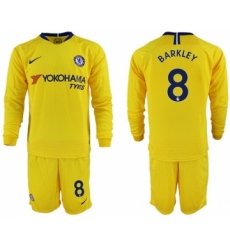 Chelsea #8 Barkley Away Long Sleeves Soccer Club Jersey