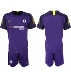 Chelsea Blank Purple Goalkeeper Soccer Club Jersey