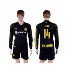 Dortmund #14 Isak Away Long Sleeves Soccer Club Jersey