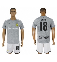 Dortmund #18 Sahin Grey Soccer Club Jersey