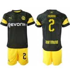 Dortmund #2 Zagadou Away Soccer Club Jersey