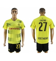 Dortmund #27 Castro Home Soccer Club Jersey