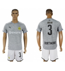 Dortmund #3 Joo Ho Grey Soccer Club Jersey