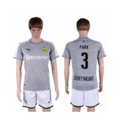Dortmund #3 Park Grey Soccer Club Jersey