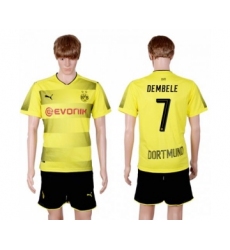 Dortmund #7 Dembele Home Soccer Club Jersey