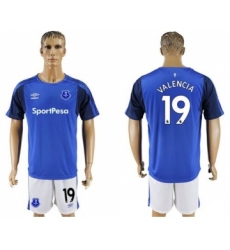 Everton #19 Valencia Home Soccer Club Jersey