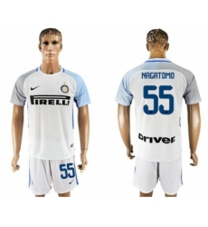 Inter Milan #55 Nagatomo White Away Soccer Club Jersey