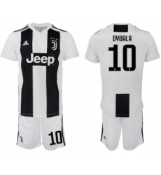 Juventus #10 Dybala Home Soccer Club Jersey