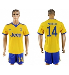 Juventus #14 Mattiello Away Soccer Club Jersey