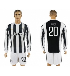 Juventus #20 Pjaca Home Long Sleeves Soccer Club Jersey