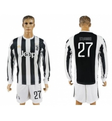Juventus #27 Sturaro Home Long Sleeves Soccer Club Jersey