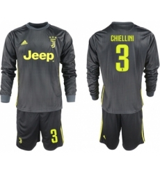 Juventus #3 Chiellini Third Long Sleeves Soccer Club Jersey