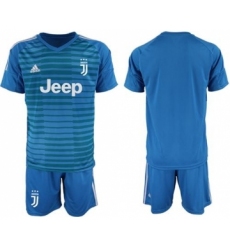 Juventus Blank Blue Goalkeeper Soccer Club Jersey