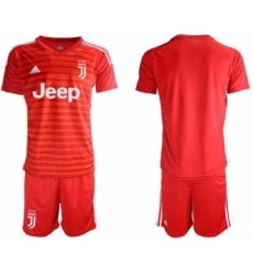 Juventus Blank Red Goalkeeper Soccer Club Jersey