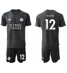 Leicester City #12 Ward Black Goalkeeper Soccer Club Jersey