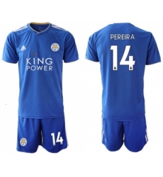 Leicester City #14 Pereira Home Soccer Club Jersey