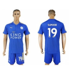 Leicester City #19 Slimani Home Soccer Club Jersey