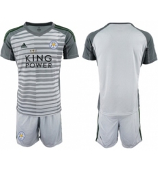 Leicester City Blank Grey Goalkeeper Soccer Club Jersey