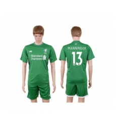 Liverpool #13 Manninger Green Goalkeeper Soccer Club Jersey