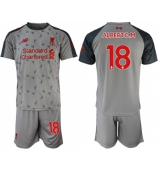 Liverpool #18 Alberto M. Third Soccer Club Jersey