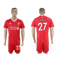 Liverpool #27 Origi Red Home Soccer Club Jersey