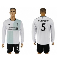 Liverpool #5 Wijnaldum Away Long Sleeves Soccer Club Jersey