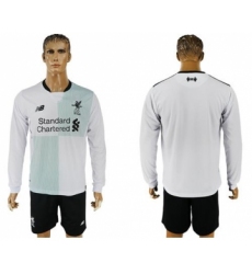 Liverpool Blank Away Long Sleeves Soccer Club Jersey