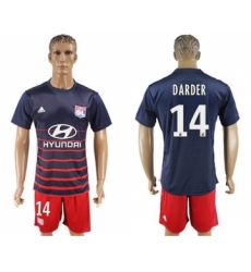 Lyon #14 Darder Away Soccer Club Jersey