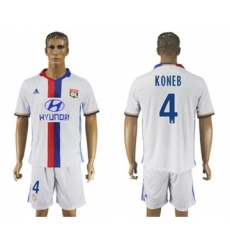 Lyon #4 Koneb Home Soccer Club Jersey