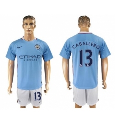 Manchester City #13 Caballero Home Soccer Club Jersey