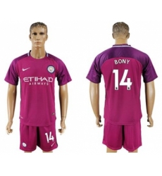 Manchester City #14 Bony Away Soccer Club Jersey
