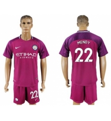 Manchester City #22 Mendy Away Soccer Club Jersey