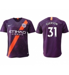 Manchester City #31 Ederson Third Soccer Club Jersey