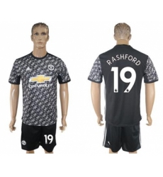 Manchester United #19 Rashford Black Soccer Club Jersey