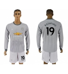 Manchester United #19 Rashford Sec Away Long Sleeves Soccer Club Jersey