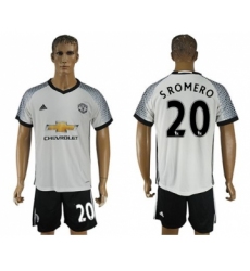 Manchester United #20 S.Romero White Soccer Club Jersey