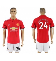 Manchester United #24 Fosu-Mensah Red Home Soccer Club Jersey